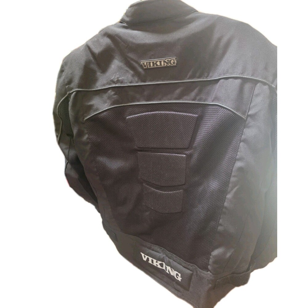 Viking Cycle Motorcycle Jacket Size Large Men's Full Zip Padded Adult LNC